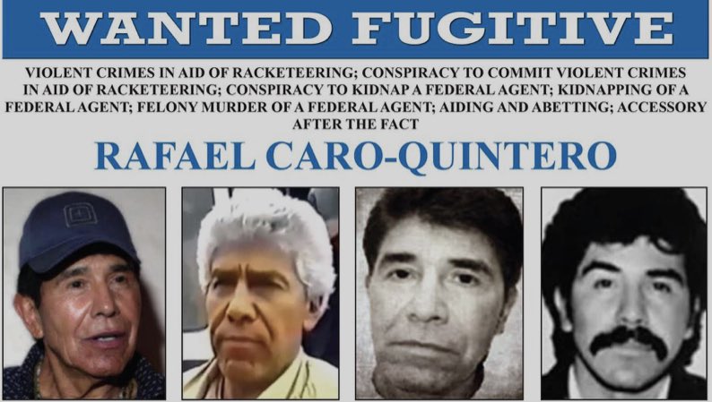 <strong>Mexican drug lord Rafael Caro Quintero arrested and awaiting extradition to U.S. </strong>